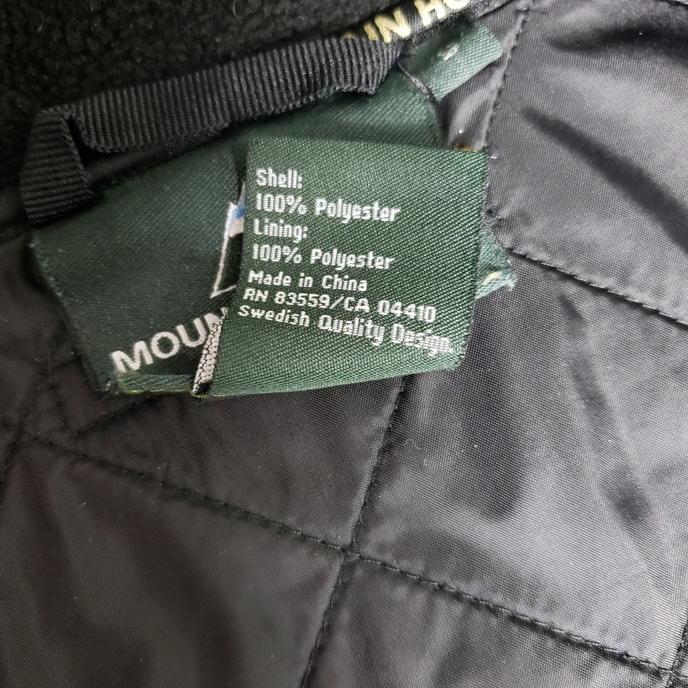 MOUNTAIN HORSE Fleece Quilted Black Zip Up Jacket "Crystal" Size Small - Picture 16 of 16